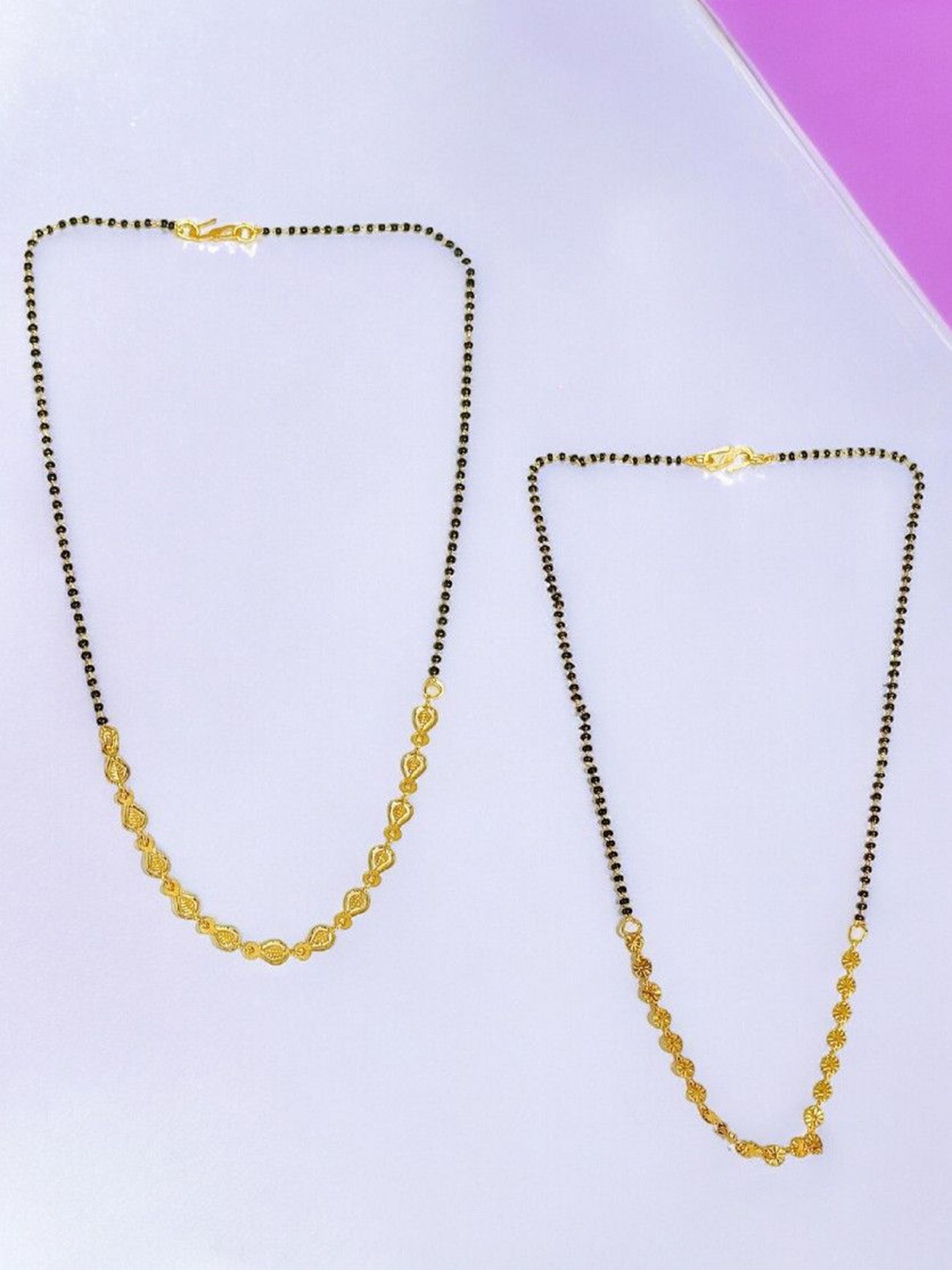 

FEMMIBELLA Set Of 2 Gold-Plated Mangalsutras