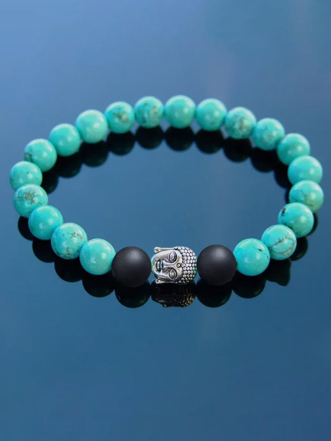

Young & Forever Unisex Turquoise Elasticated Bracelet, Turquoise blue