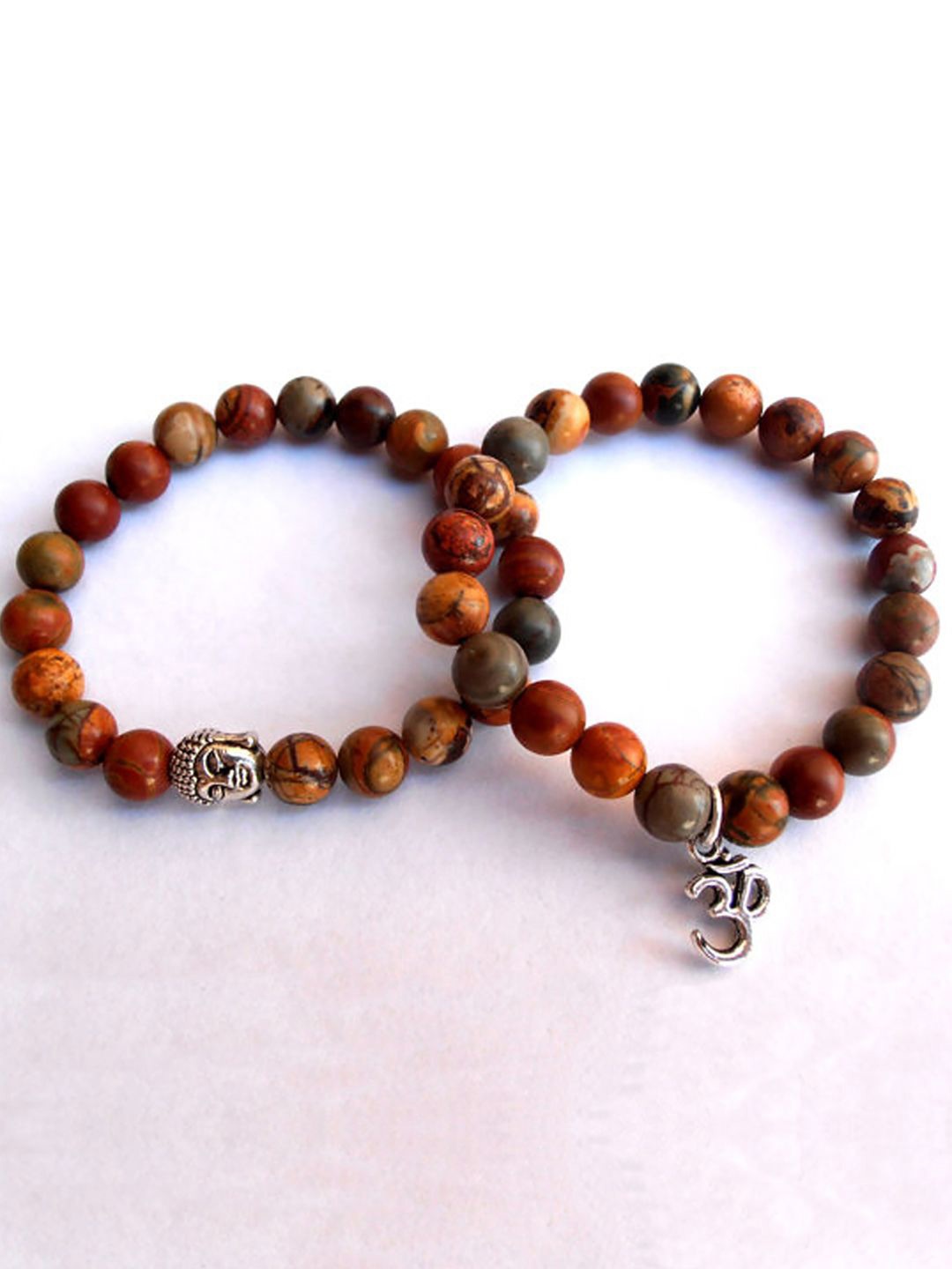 

Young & Forever Unisex Set of 2 Crystals Charm Bracelet, Brown