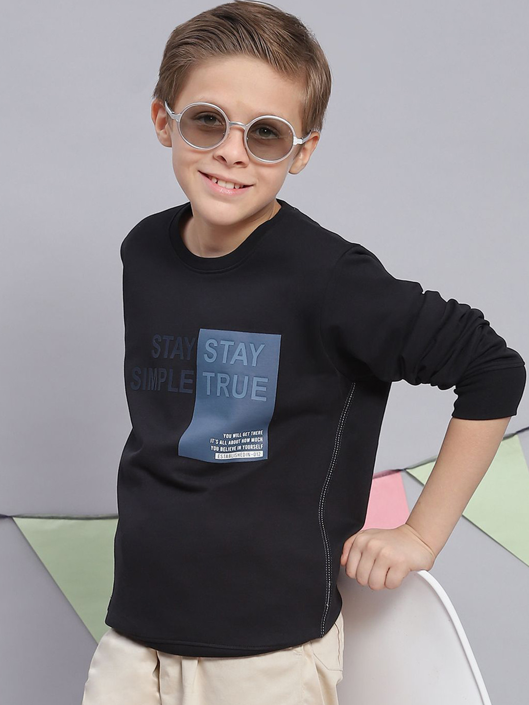 

Monte Carlo Boys Printed Sweatshirt, Black