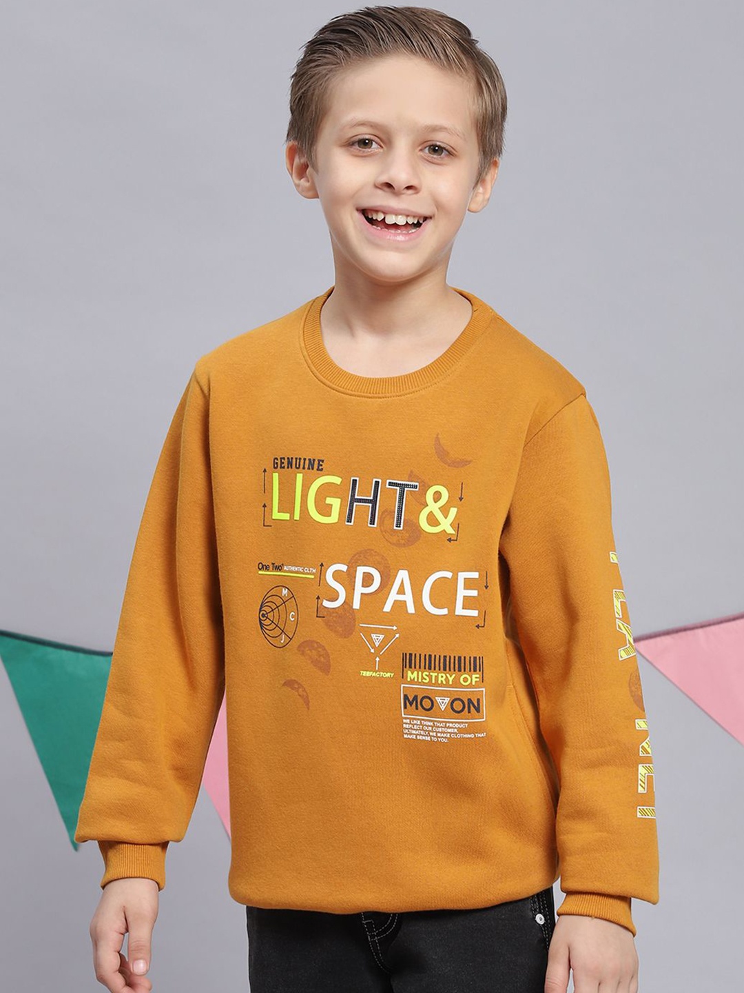 

Monte Carlo Boys Printed Sweatshirt, Mustard