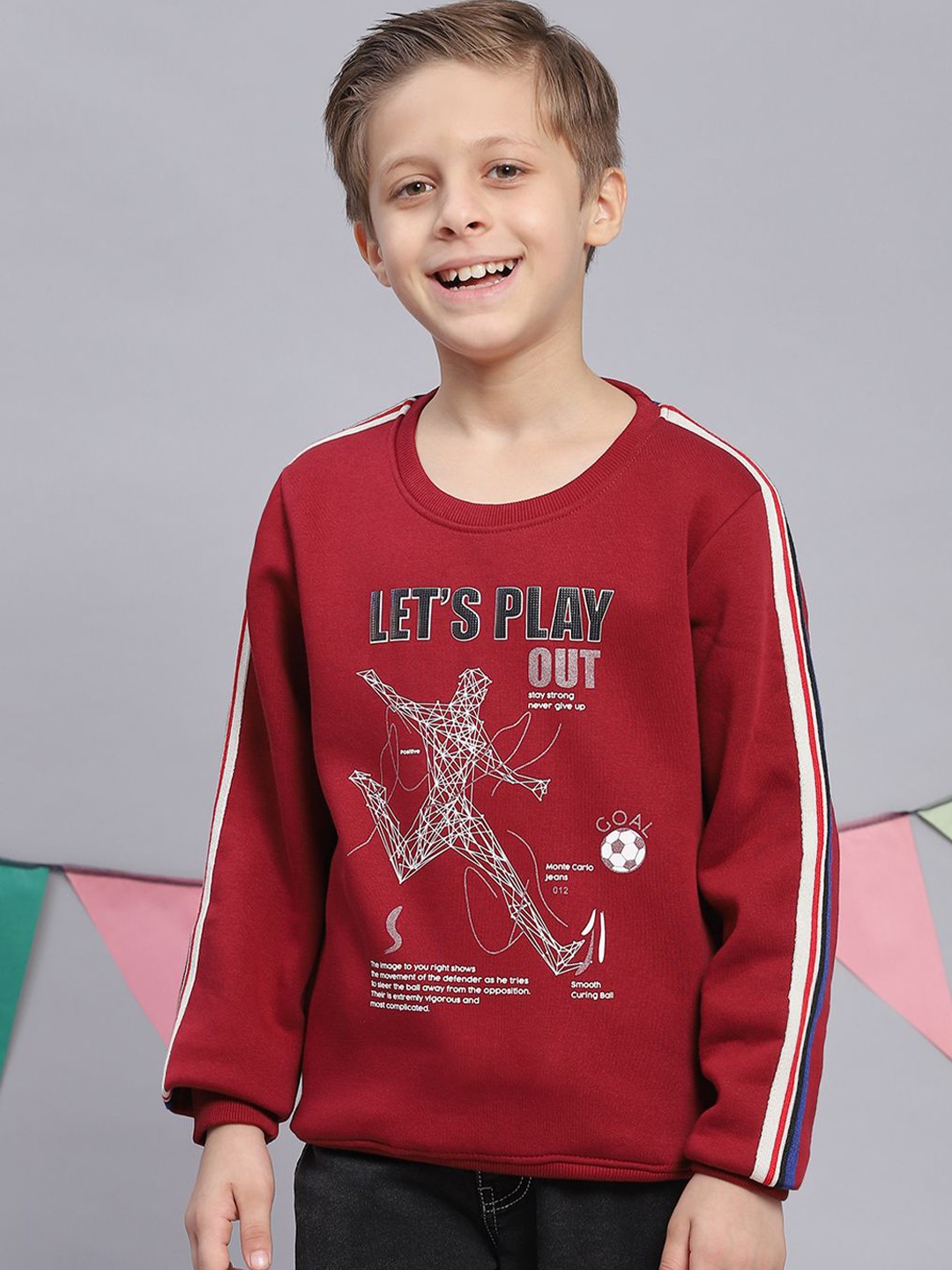 

Monte Carlo Boys Printed Sweatshirt, Maroon