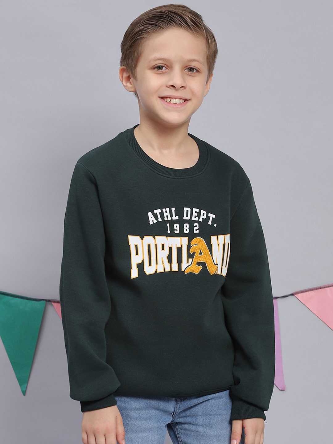 

Monte Carlo Boys Printed Hooded Sweatshirt, Green