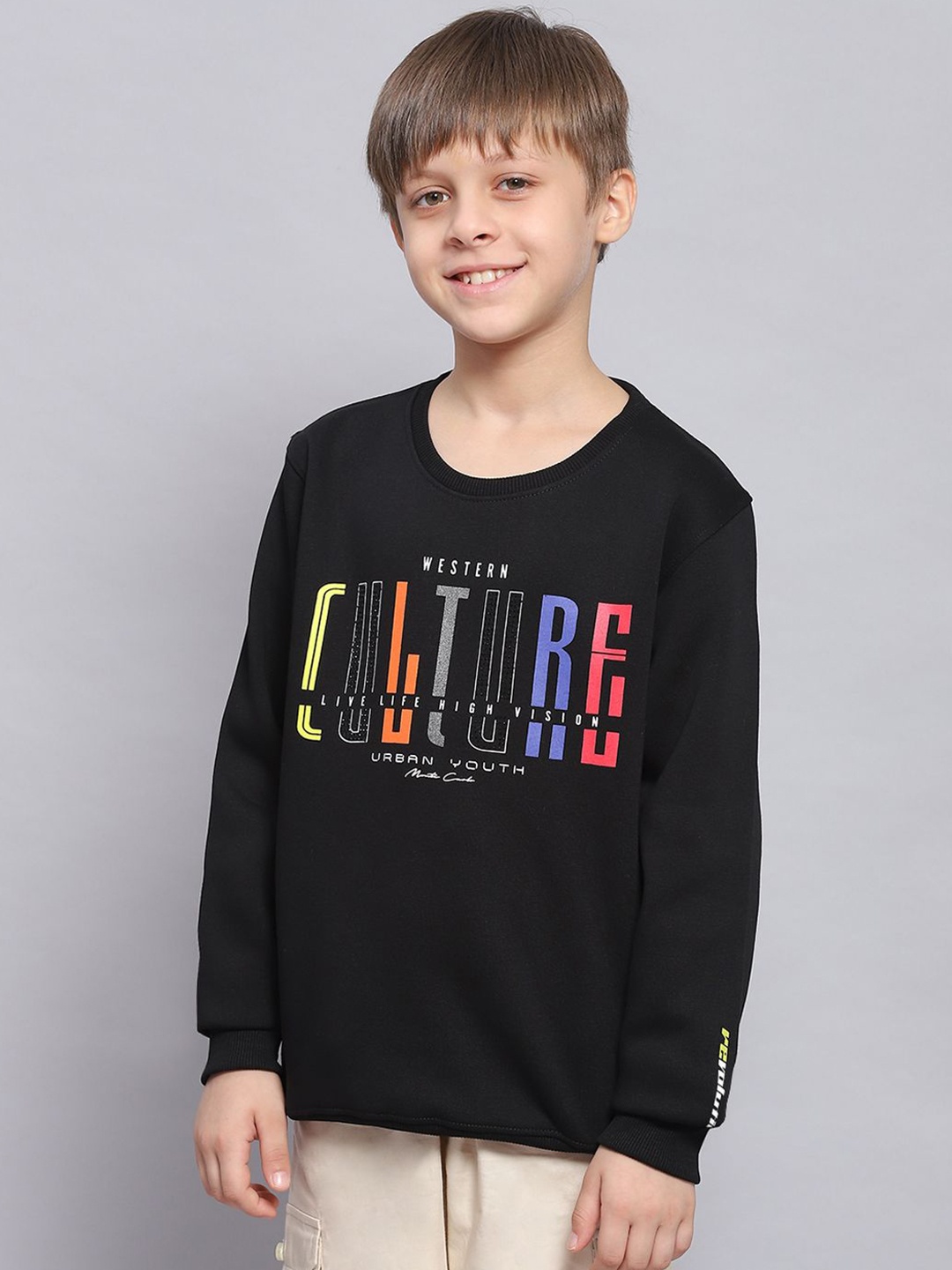

Monte Carlo Boys Printed Sweatshirt, Black
