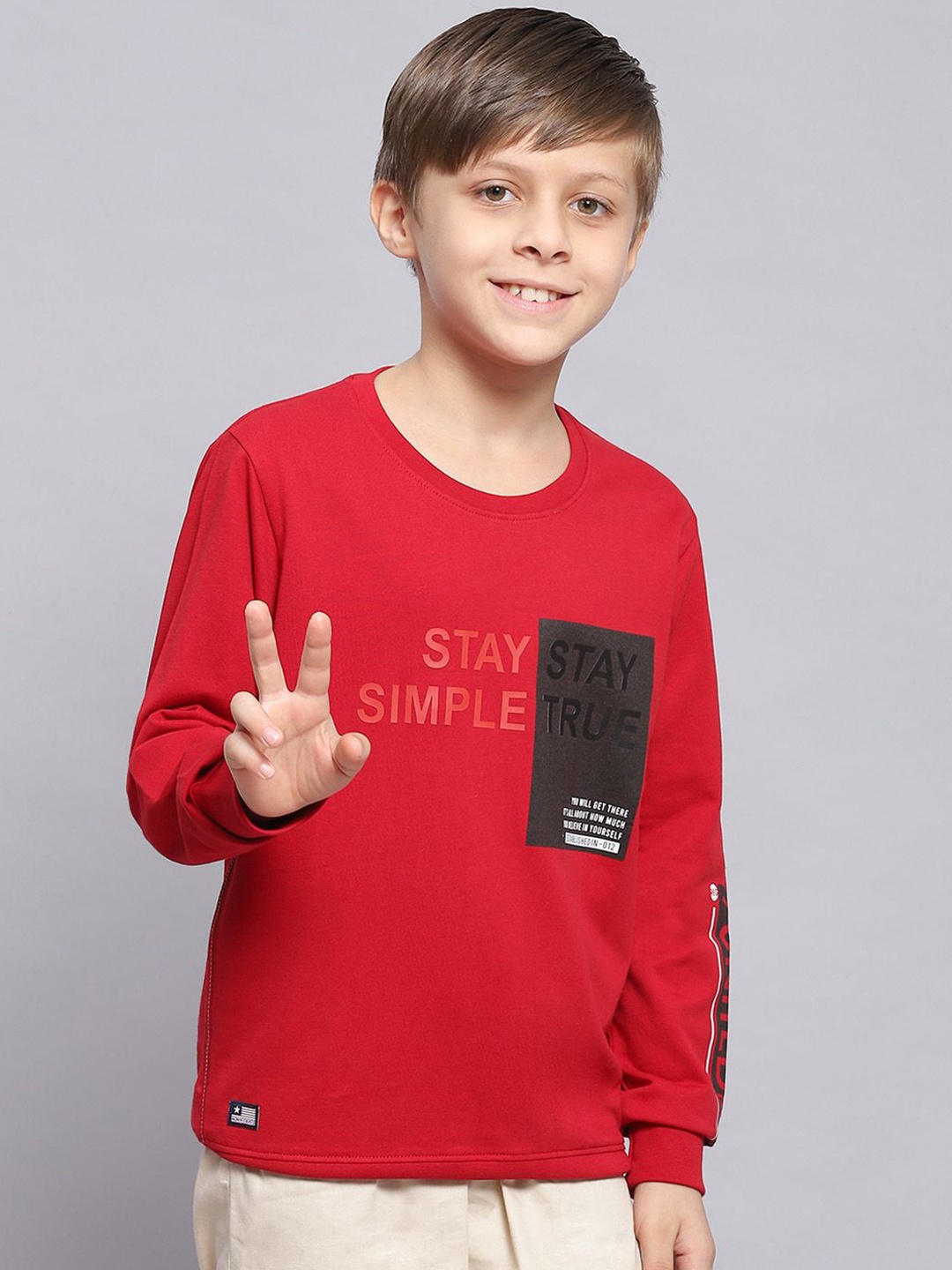 

Monte Carlo Boys Printed Sweatshirt, Red