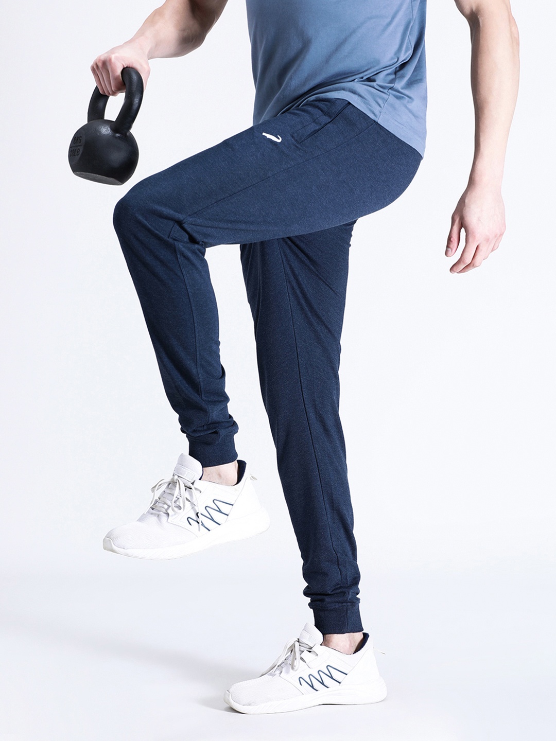 

Crocodile Men Cotton Jogger, Navy blue