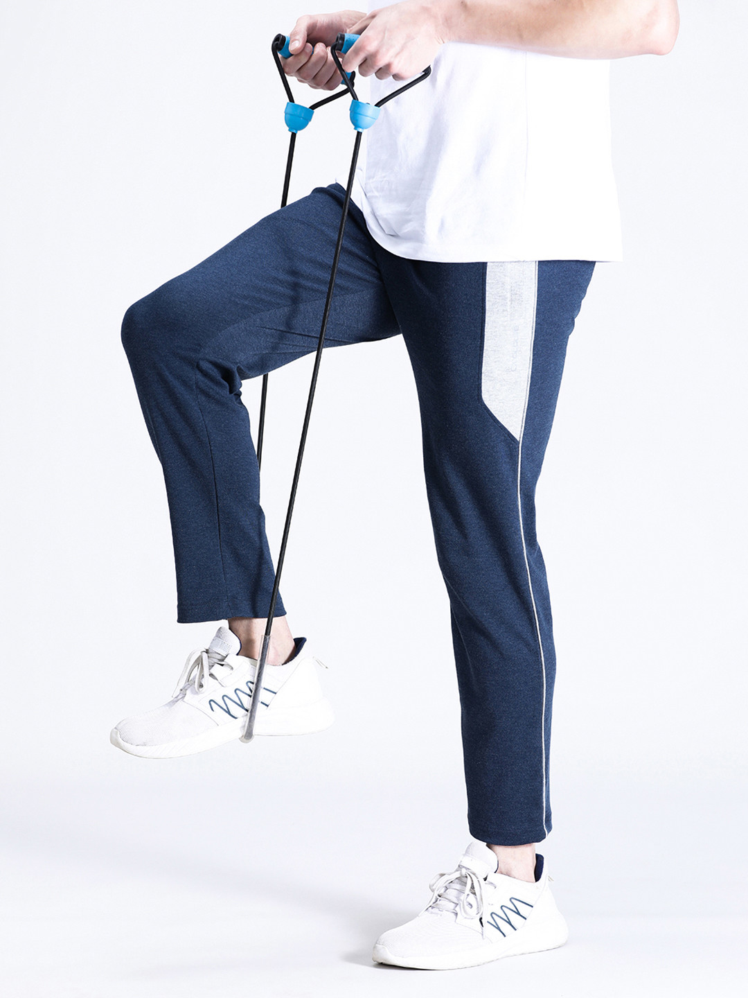 

Crocodile Men Cotton Slim-Fit Track Pants, Navy blue