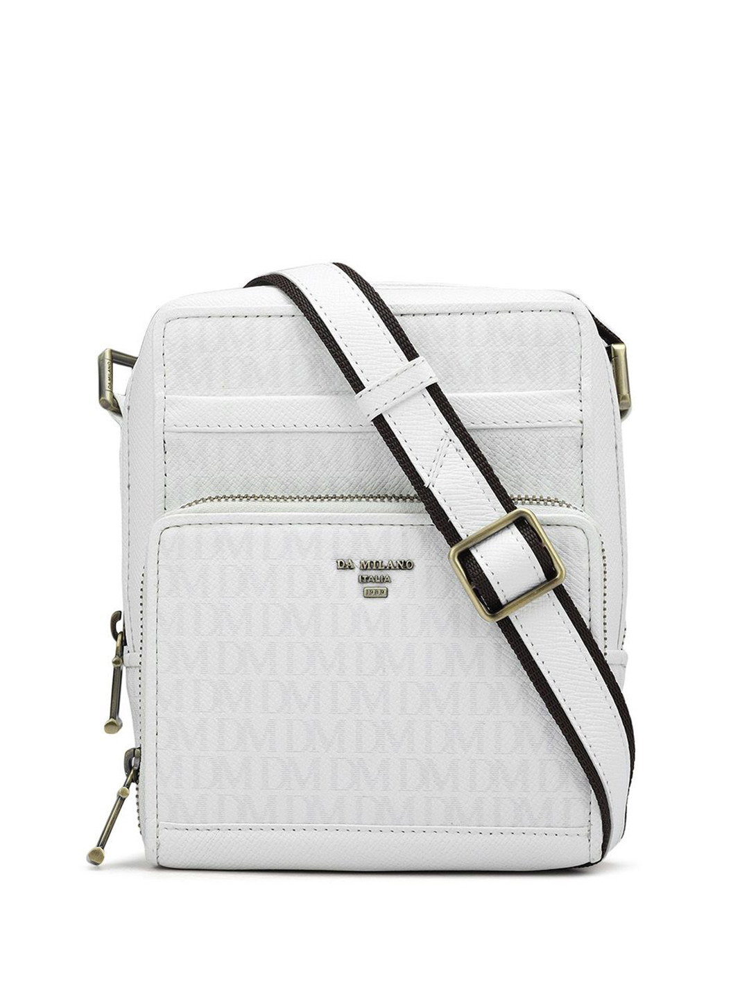 

Da Milano Men Messenger Bag, White