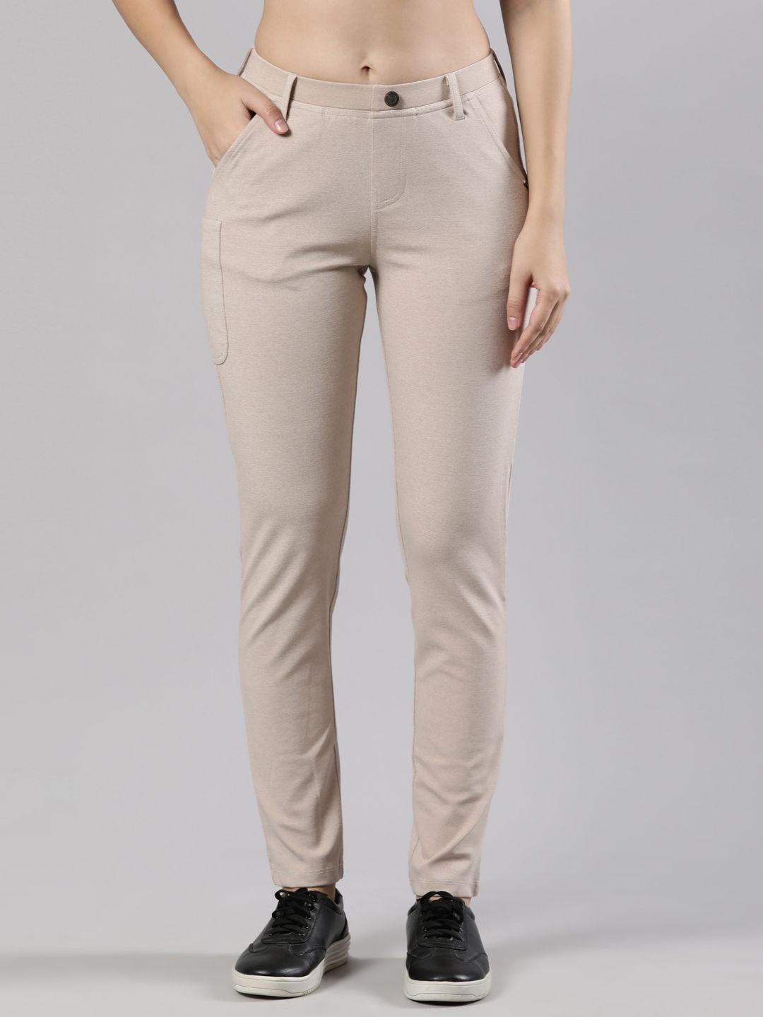 

Femmora Women Regular Fit Treggings, Beige