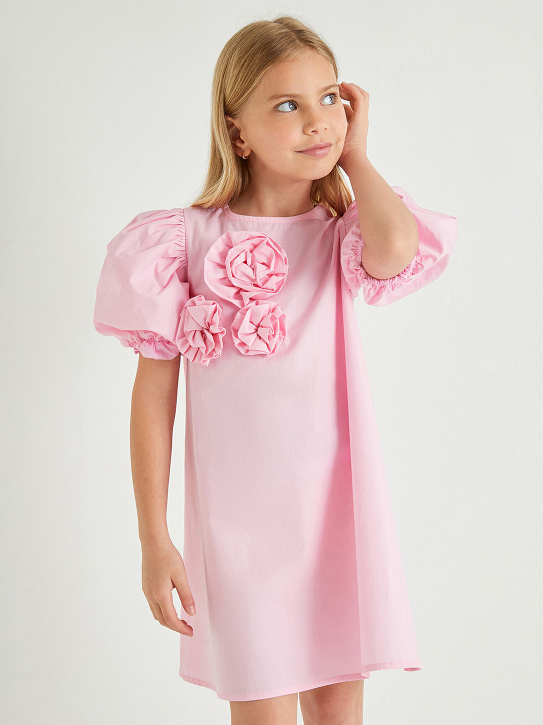 

Koton Girls Floral A-Line Dress, Pink