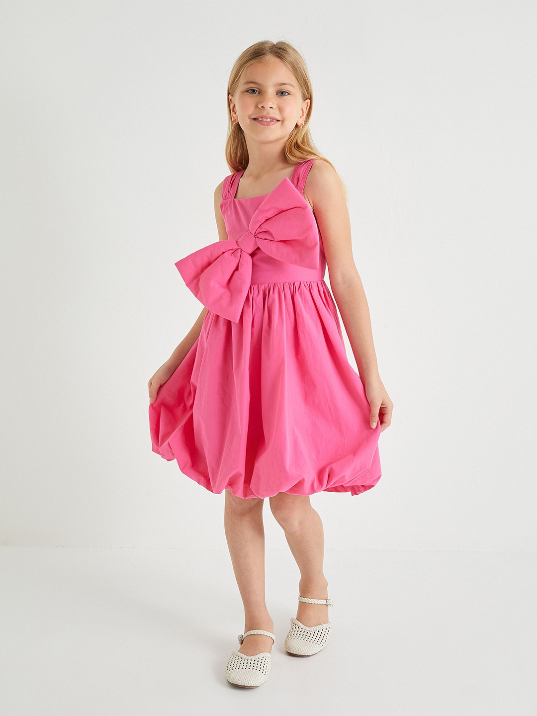 

Koton Girls Fit & Flare Dress, Pink