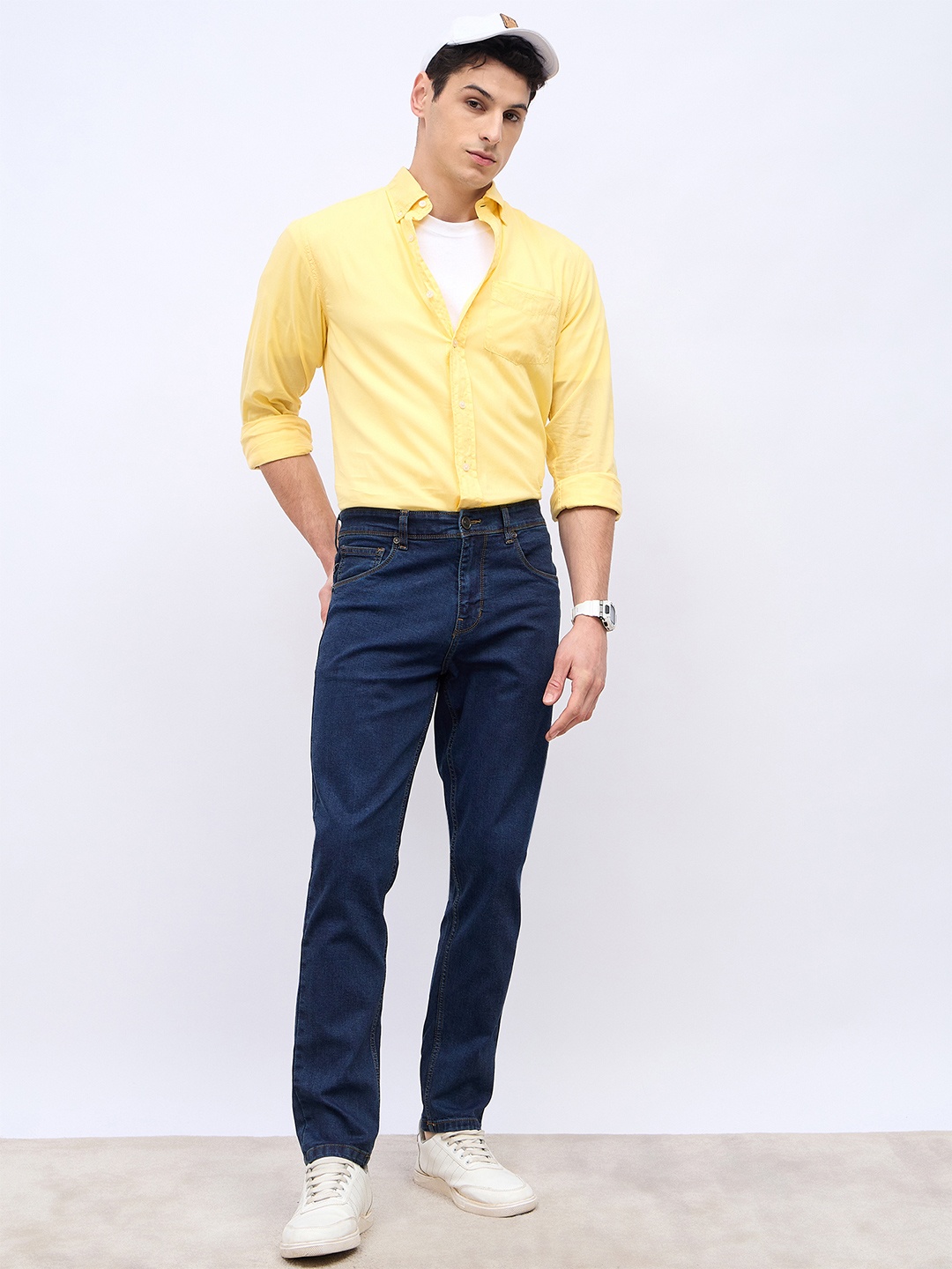 

Styli Men Cotton Stretch 5 Pocket Slim Fit Jeans, Blue