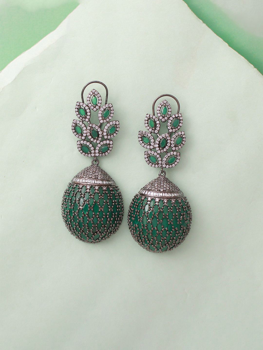 

Mirana Rhodium-Plated Contemporary Drop Earrings, Silver
