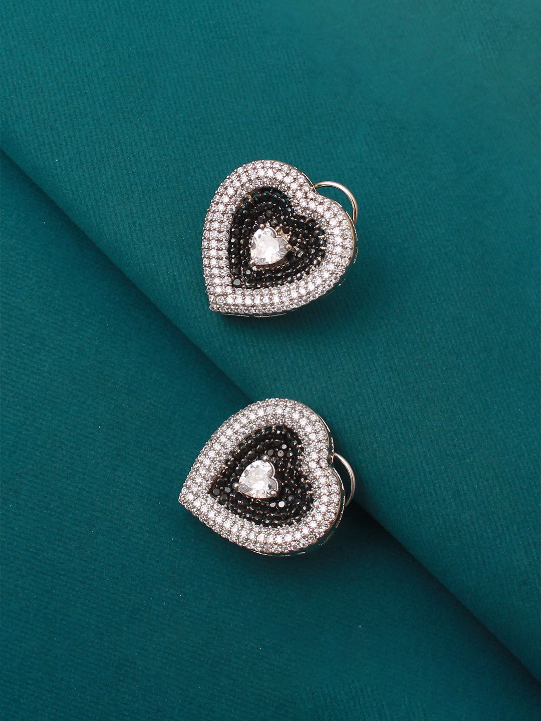 

Mirana Rhodium-Plated Contemporary Studs Earrings, Silver