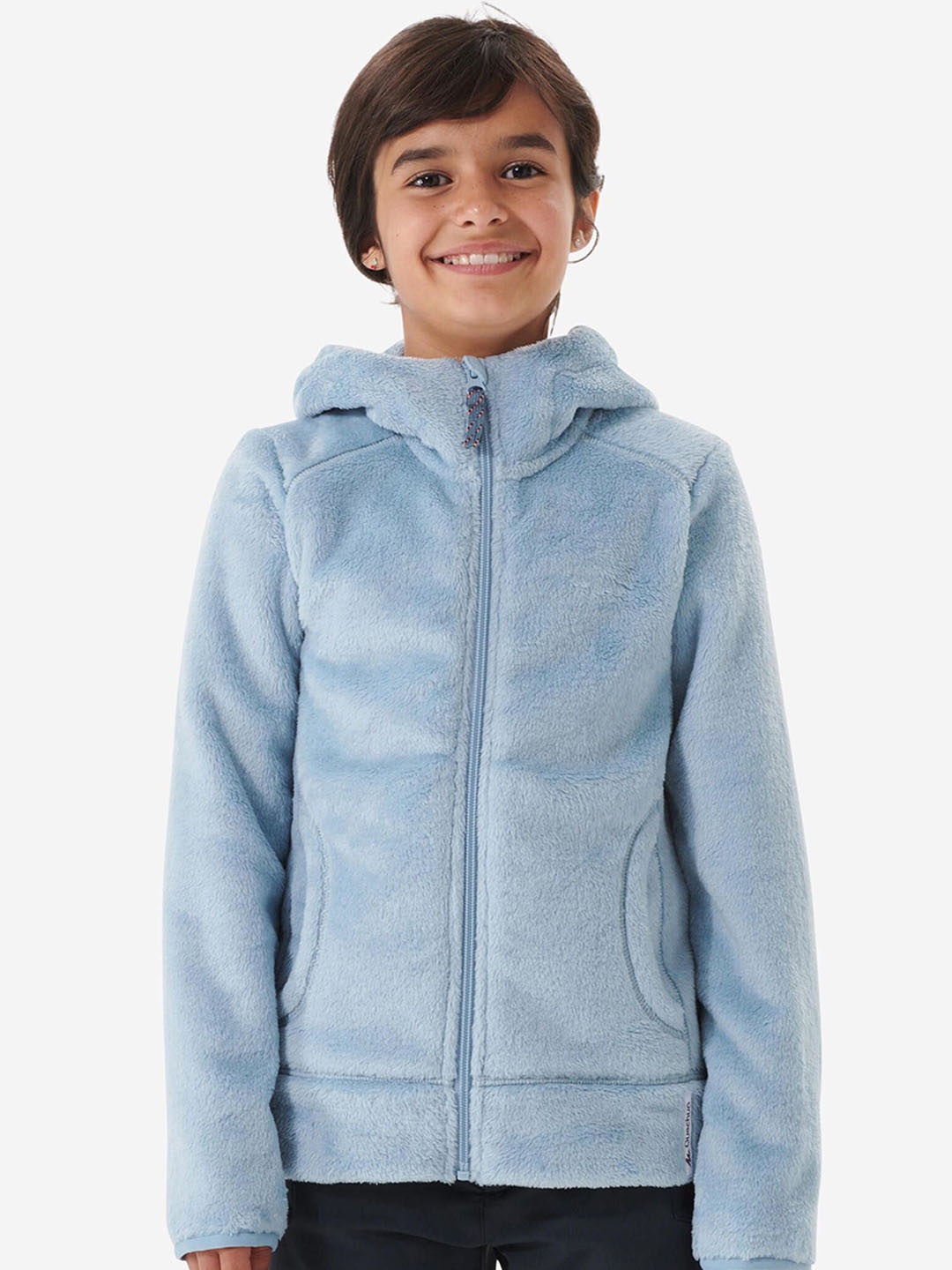 

Quechua By Decathlon Kids Ultrawarm Fleece Jacket With Hoodie Full Zip, Blue