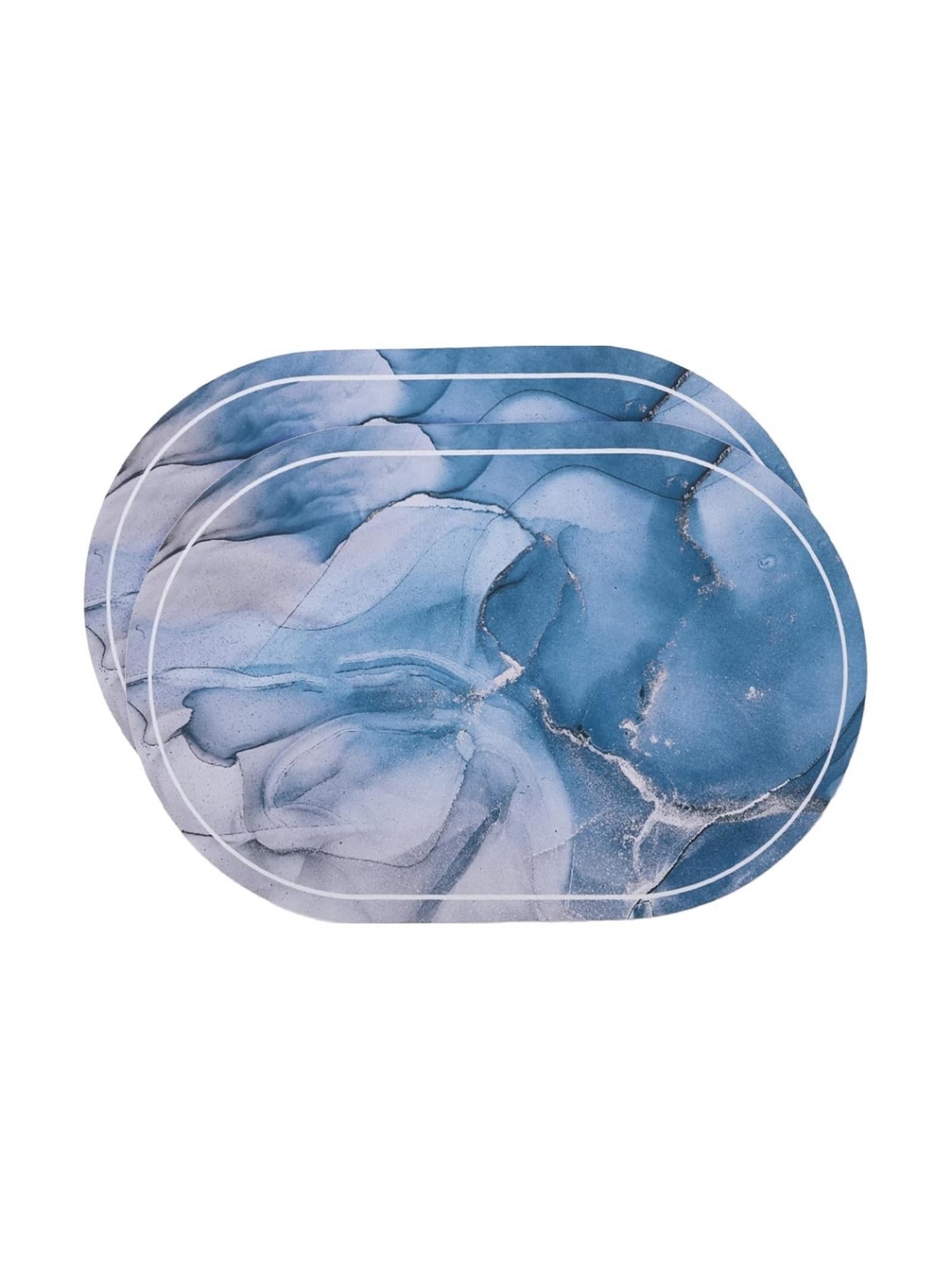 

Kuber Industries Blue 2 Pieces 240 GSM Bath Rugs