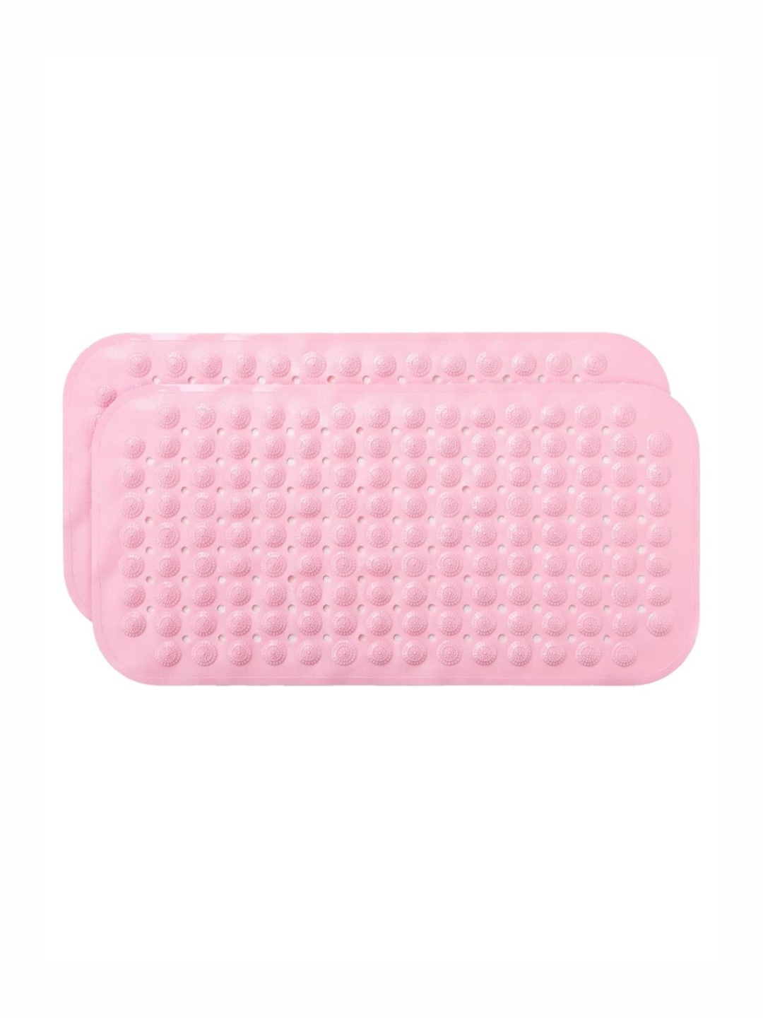 

Kuber Industries Pink 2 Pieces Textured GSM 240 Anti Skid Bath Mats