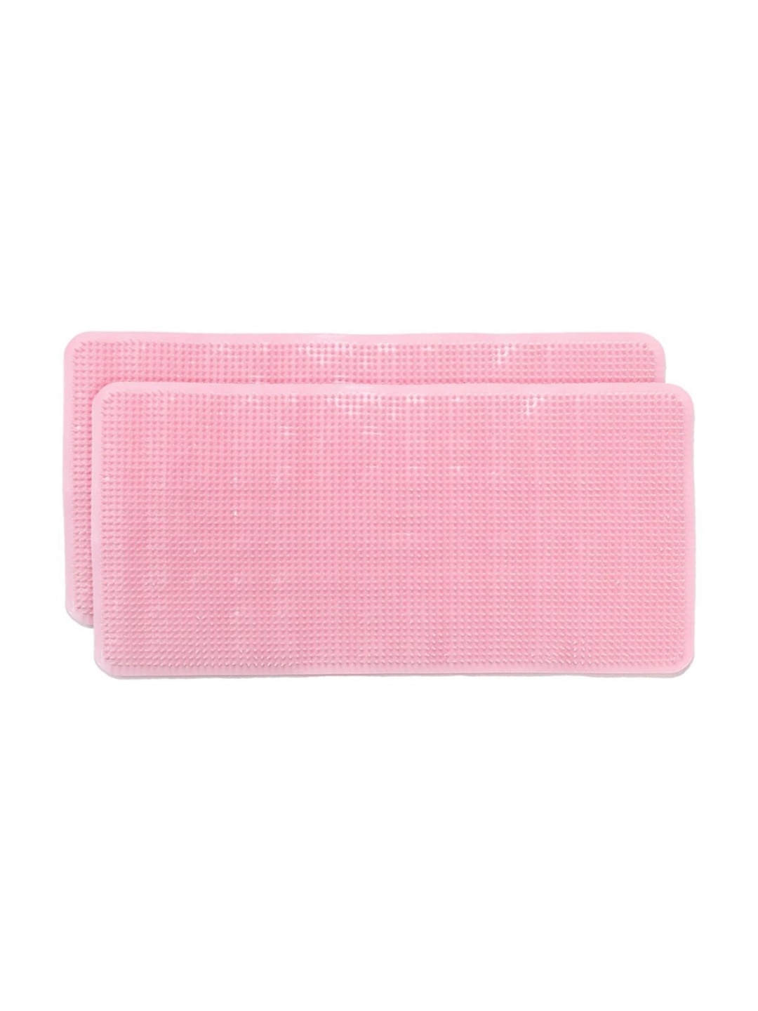 

Kuber Industries Pink 2 Pieces Textured Anti Skid 240GSM Bath Rugs