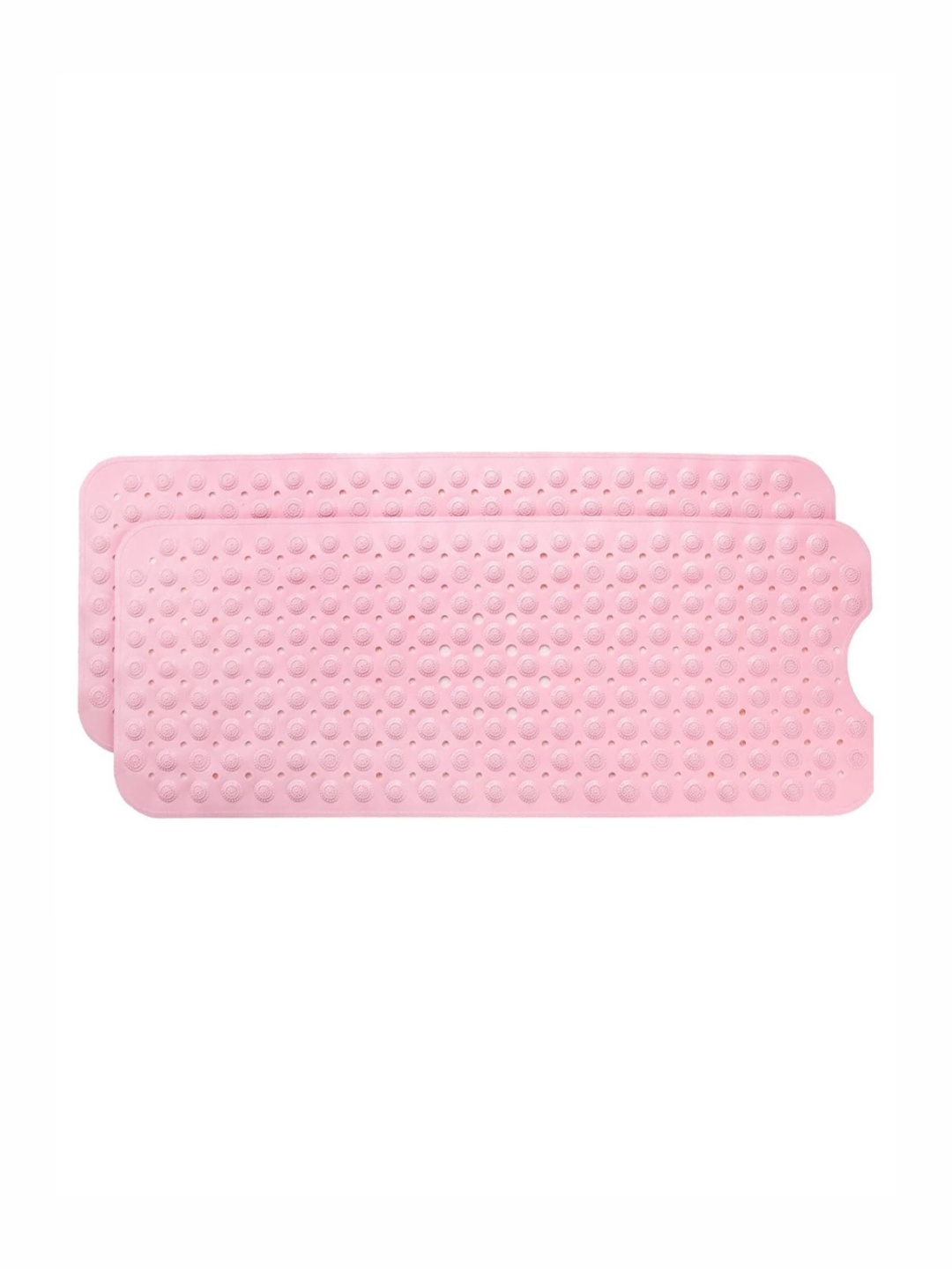 

Kuber Industries Pink 2 Pieces Textured Anti Skid 240GSM Bath Rugs