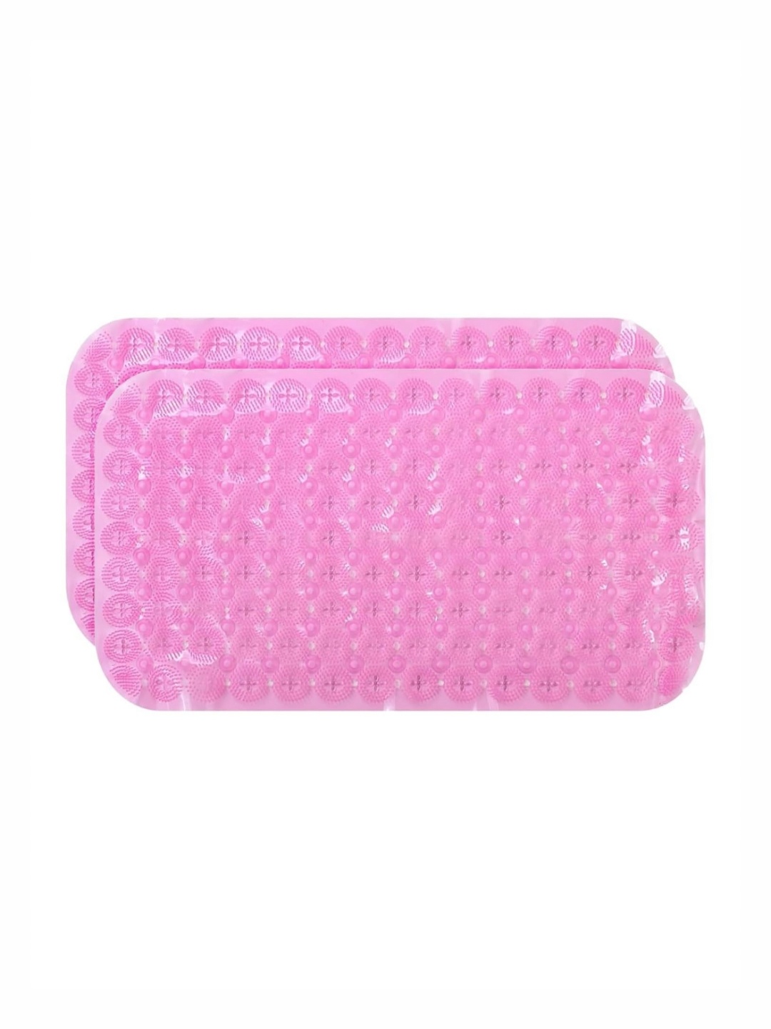 

Kuber Industries Pink 2 Pieces Textured Anti Skid 240GSM Bath Rugs