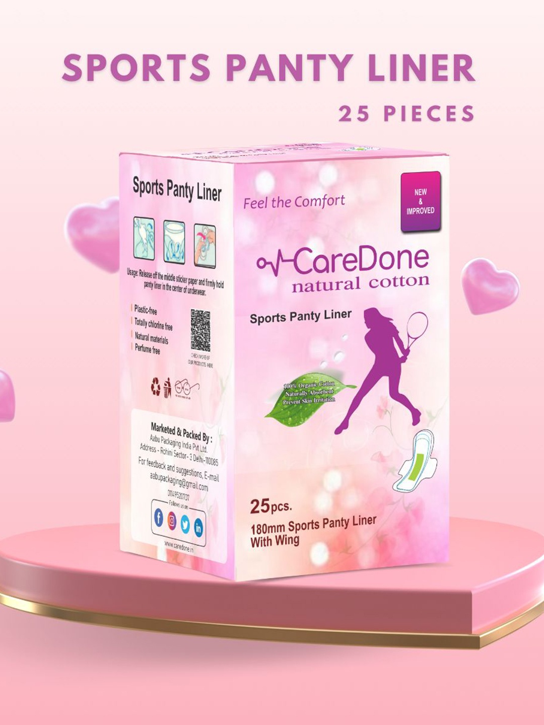 

CareDone Very Absorbent & Soft Panty Liner- 25 Pcs, White