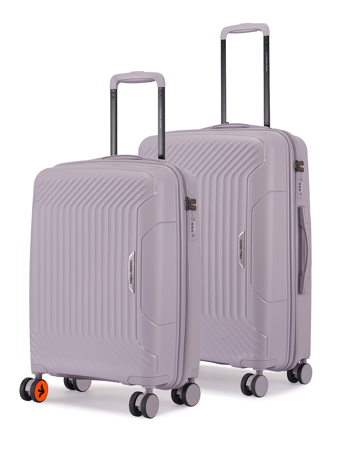 

Nasher Miles Coorg Hard-Sided Polypropylene Set of 2 S/M Grey Trolley Bags 55-65cm