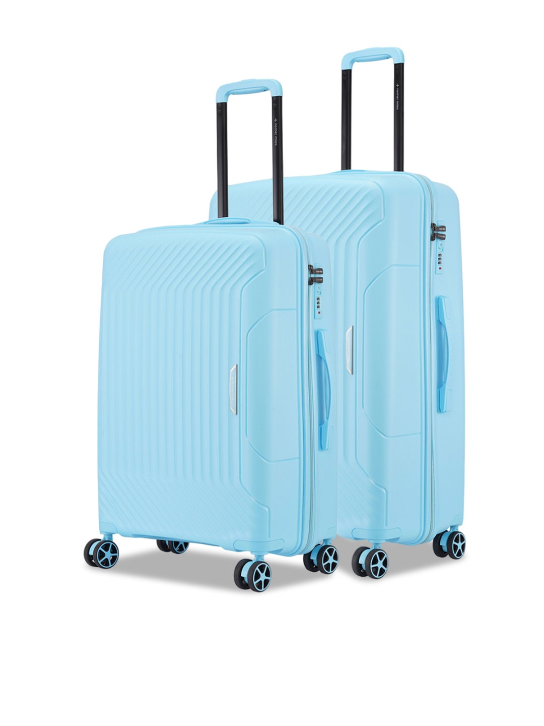 

Nasher Miles coorg Set Of 2 Hard Sided Trolly Suitcases, Blue