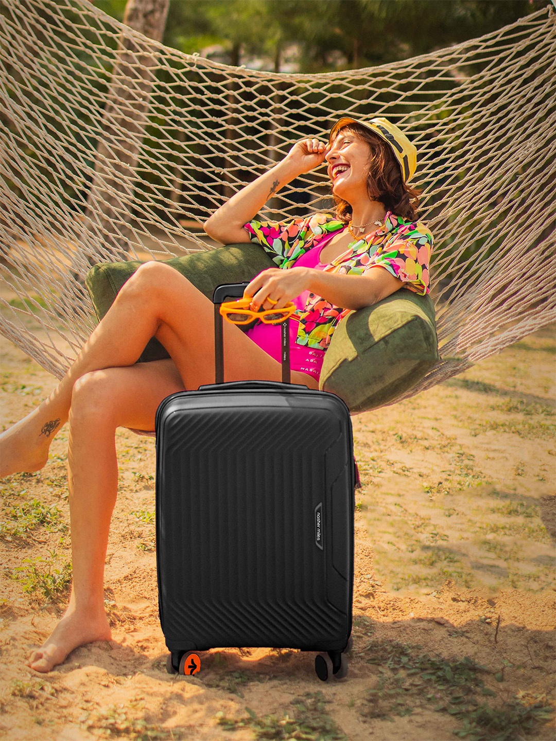 

Nasher Miles Coorg Hard-Sided Polypropylene Cabin Black Trolley Bag - 20Inch 55cm