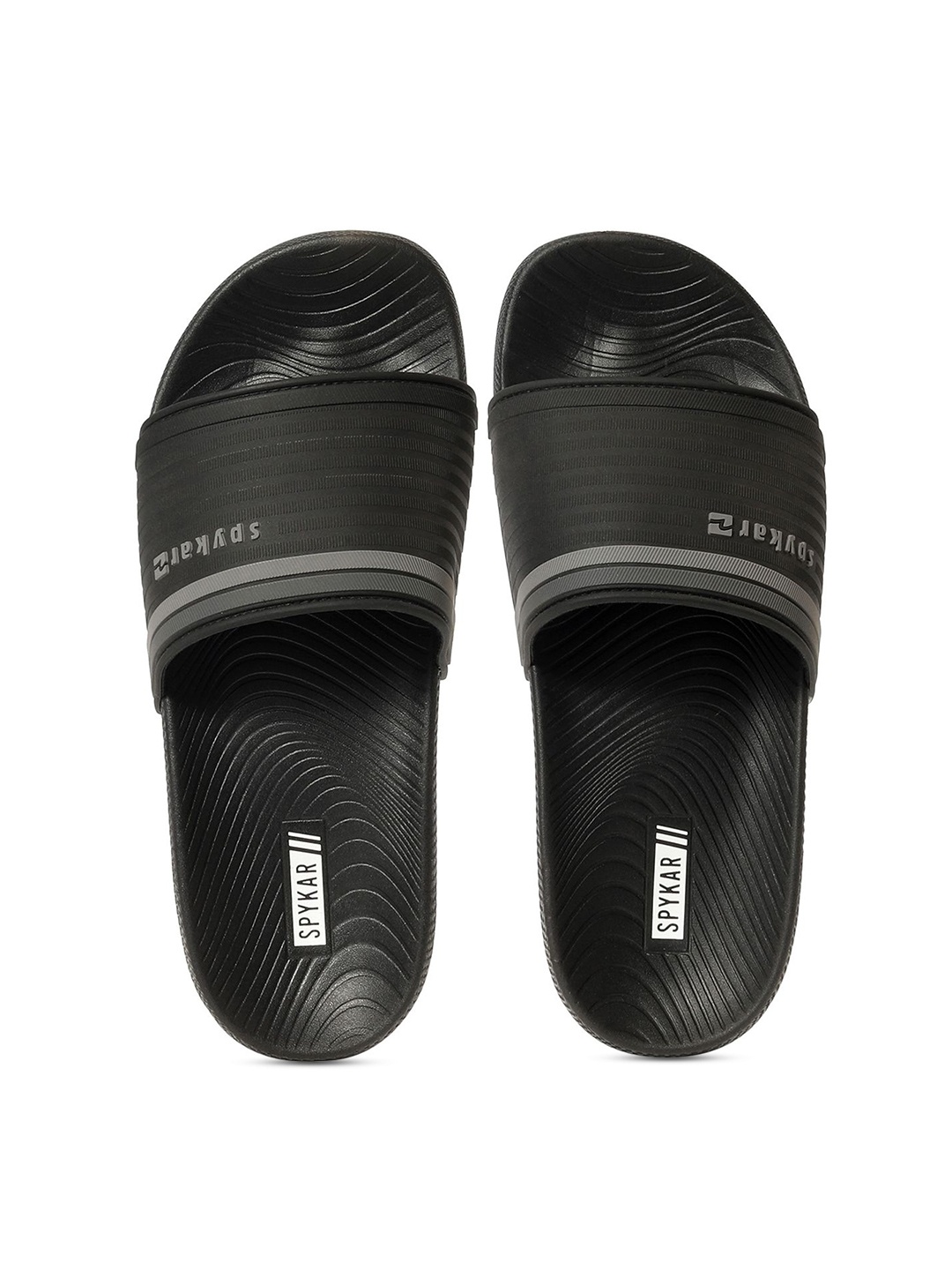 

SPYKAR Men Textured Flip Flops, Black