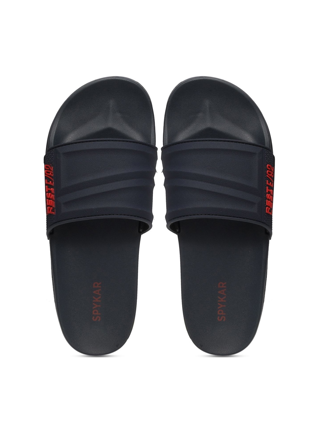 

SPYKAR Men Open Toe Sliders, Navy blue