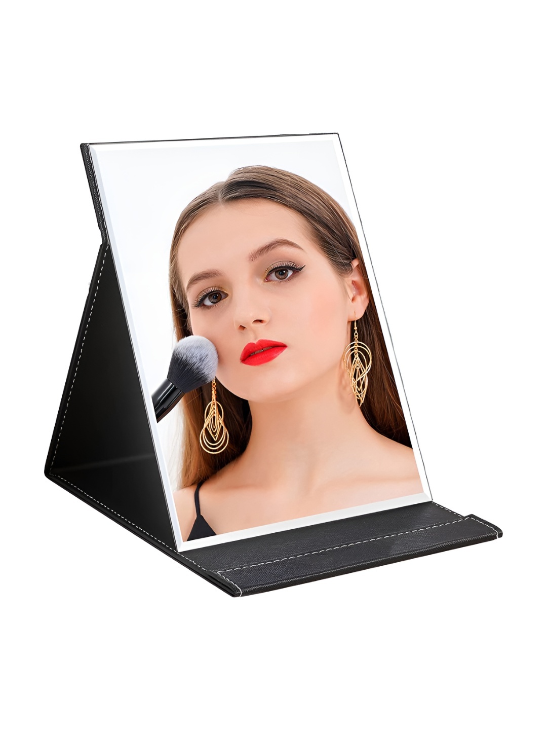 

P-Plus International Black Tabletop Makeup Mirror