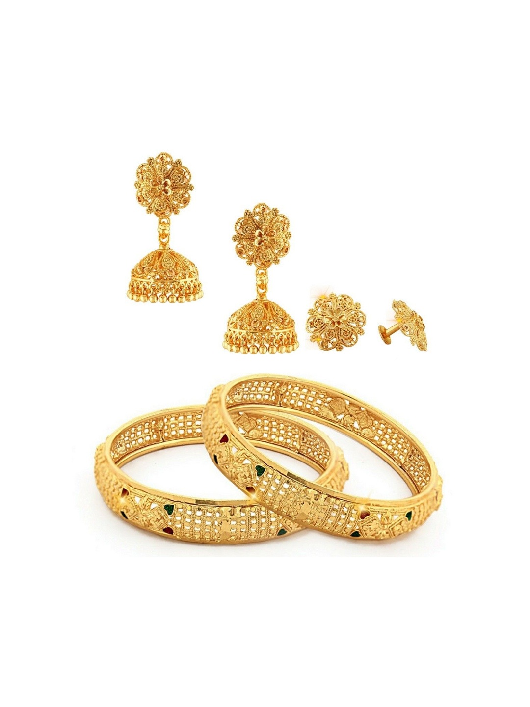 

Vighnaharta Gold Plated Jewellery Set