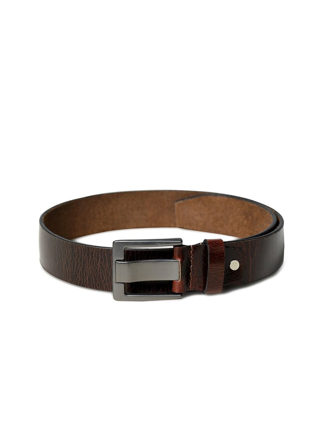 

MaheTri Men Textured Tang Closure Formal Belt, Brown