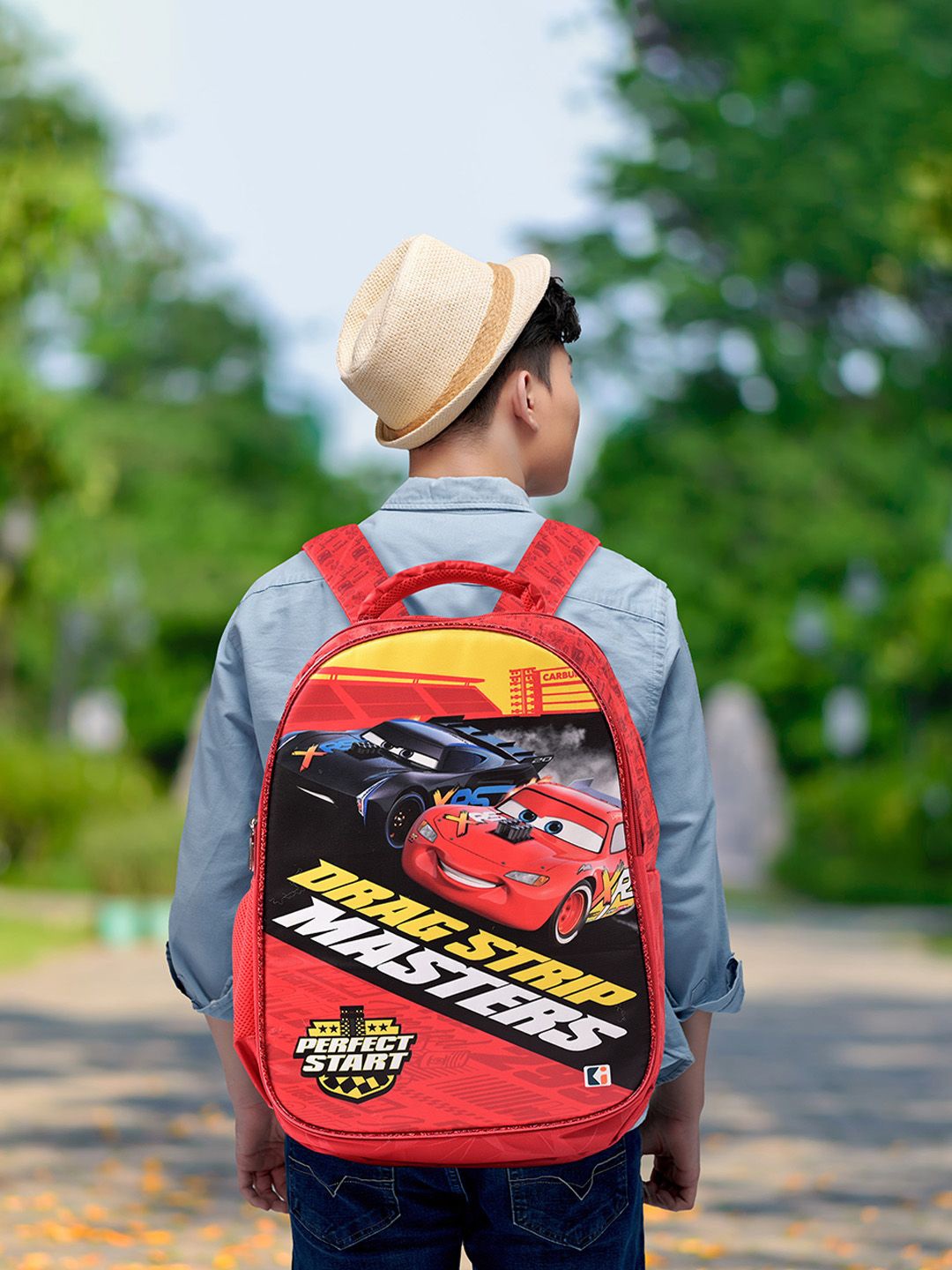 

Kuber Industries Unisex Set Of 2 Graphic Backpacks, Red