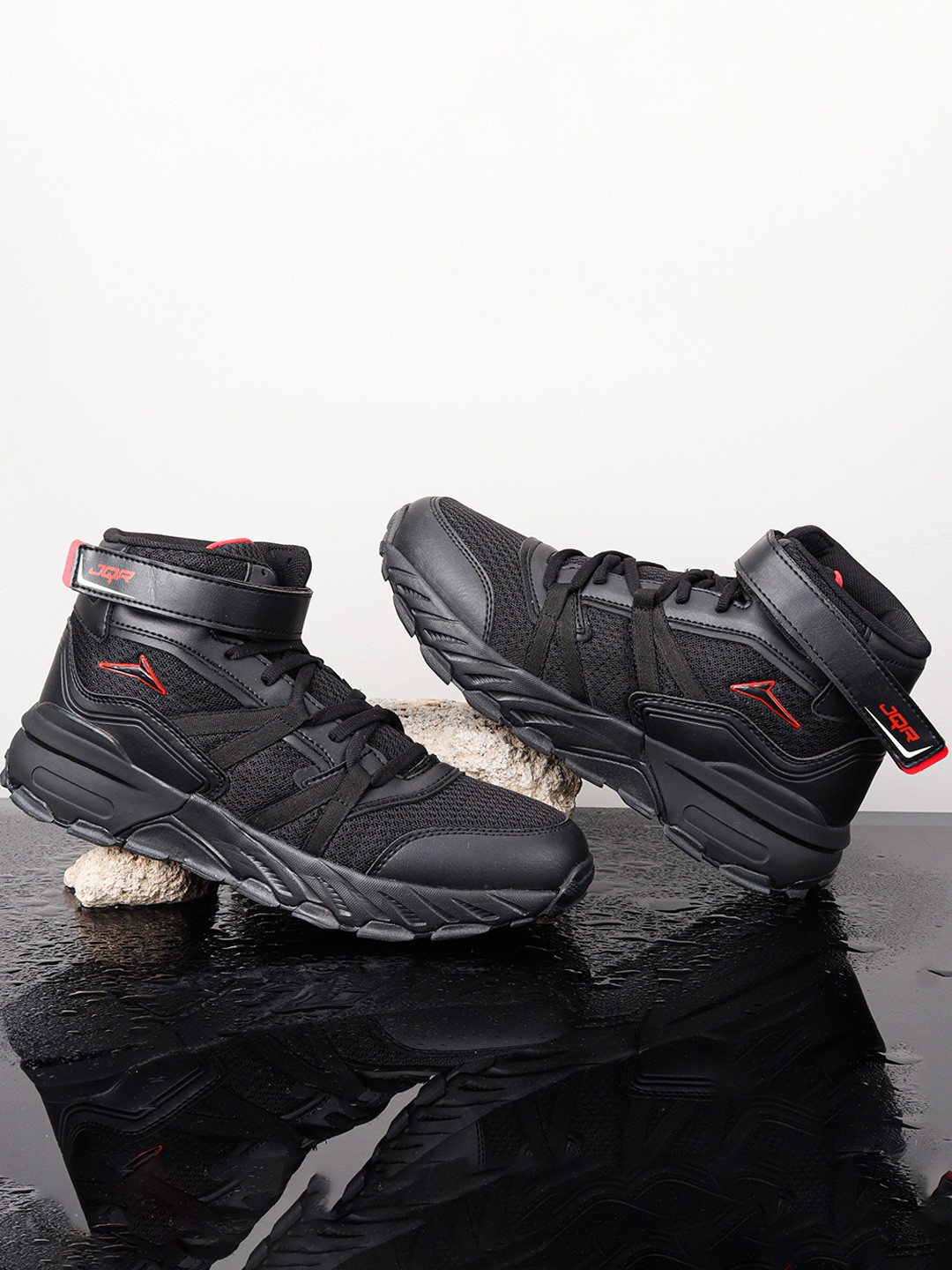 

JQR Men Mesh Baseball Non-Marking Shoes, Black