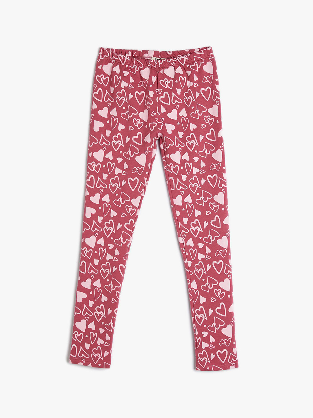 

Koton Girls Printed Ankle Length Leggings, Pink