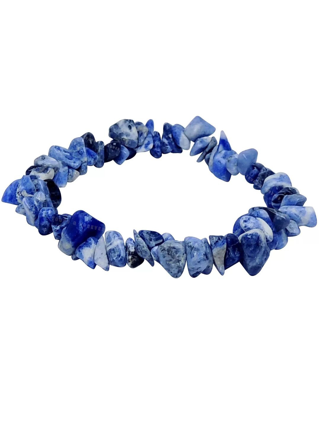 

Young & Forever Crystals Beaded Elasticated Bracelet, Blue