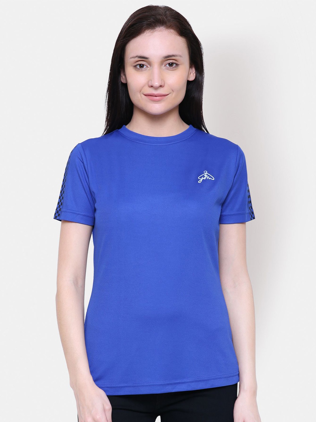 

Yaadleen Women Solid Round Neck Top, Blue