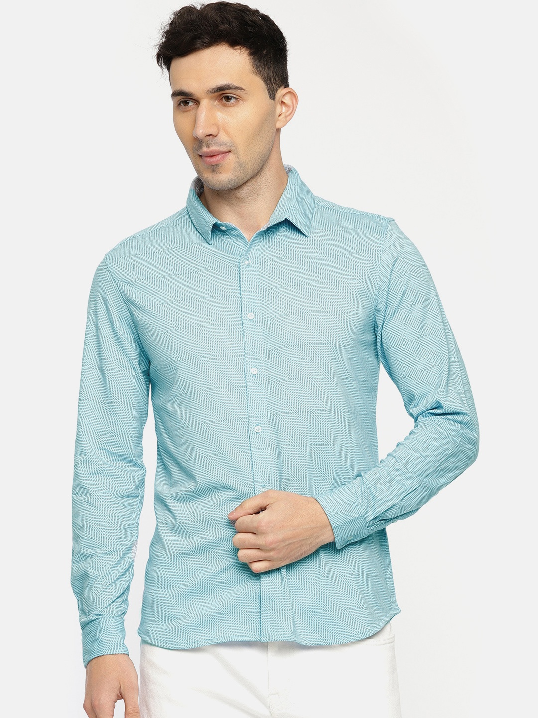 

Arrow New York Men Blue Regular Fit Printed Casual Shirt