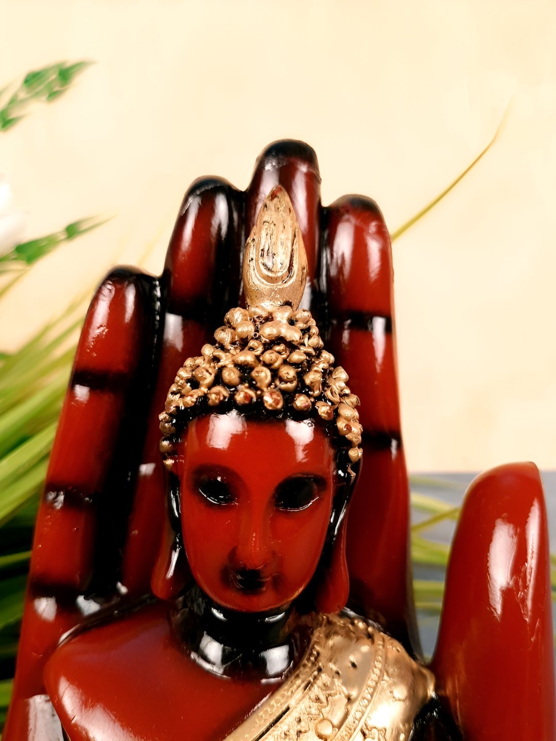 

apka mart Brown & Black Buddha Idol Showpiece