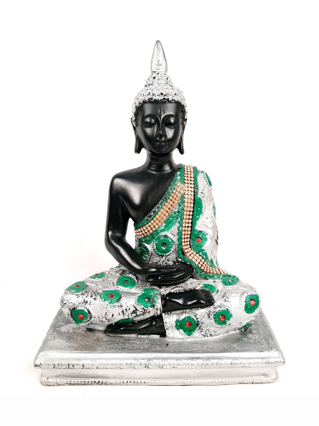 

apka mart Black & Green Buddha Idol Showpiece