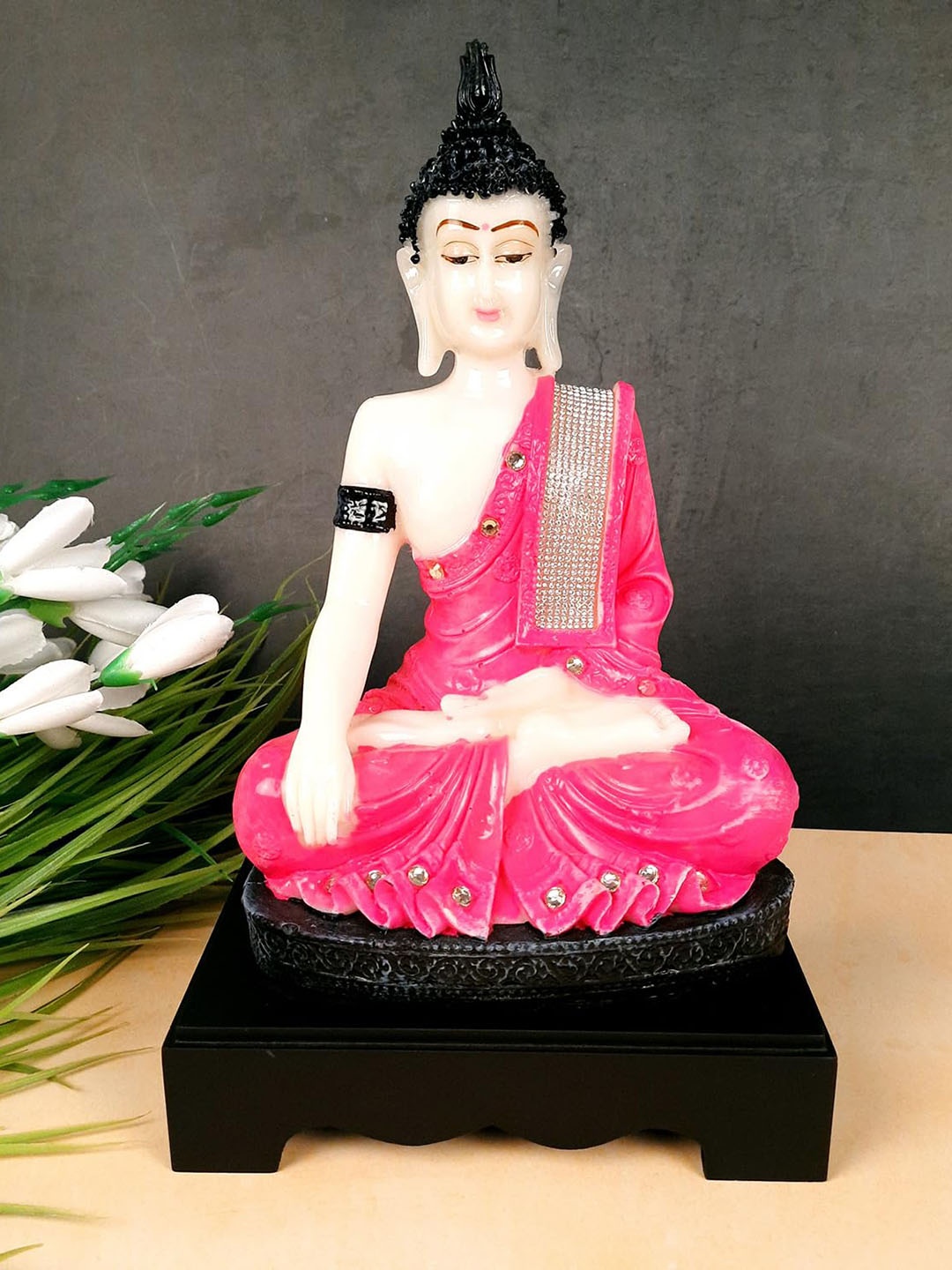 

apka mart Pink Buddha Figurine Showpiece