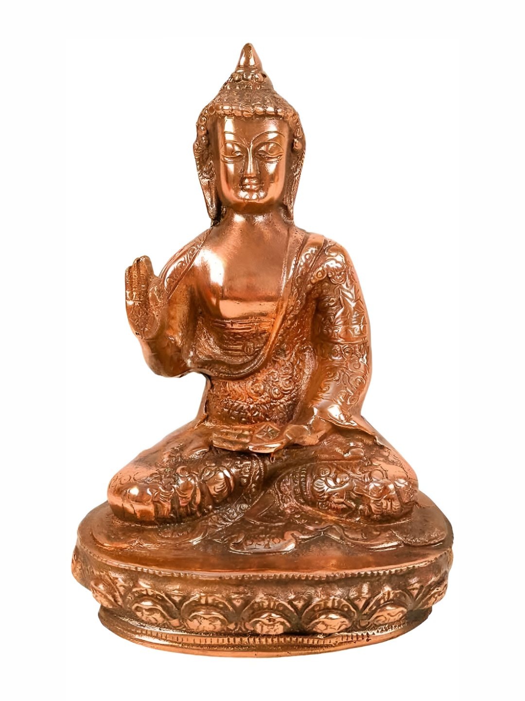 

apka mart Copper-Toned Buddha Figurine Showpiece