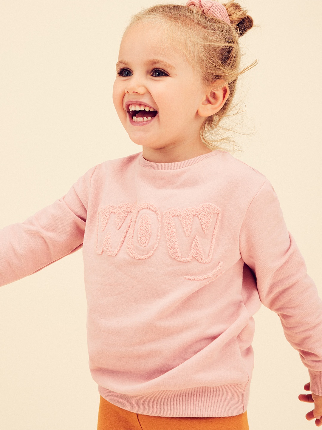 

Domyos By Decathlon Boys Embroidered Cotton Sweatshirts, Pink