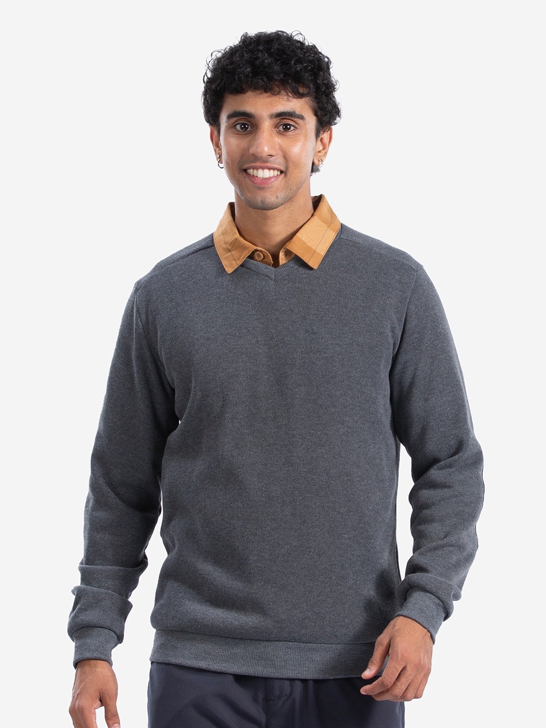 

Quechua By Decathlon V Neck Sweatshirts, Grey