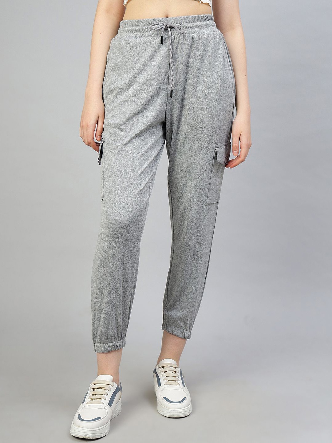 

BAESD Women Mid-Rise Joggers Trousers, Blue