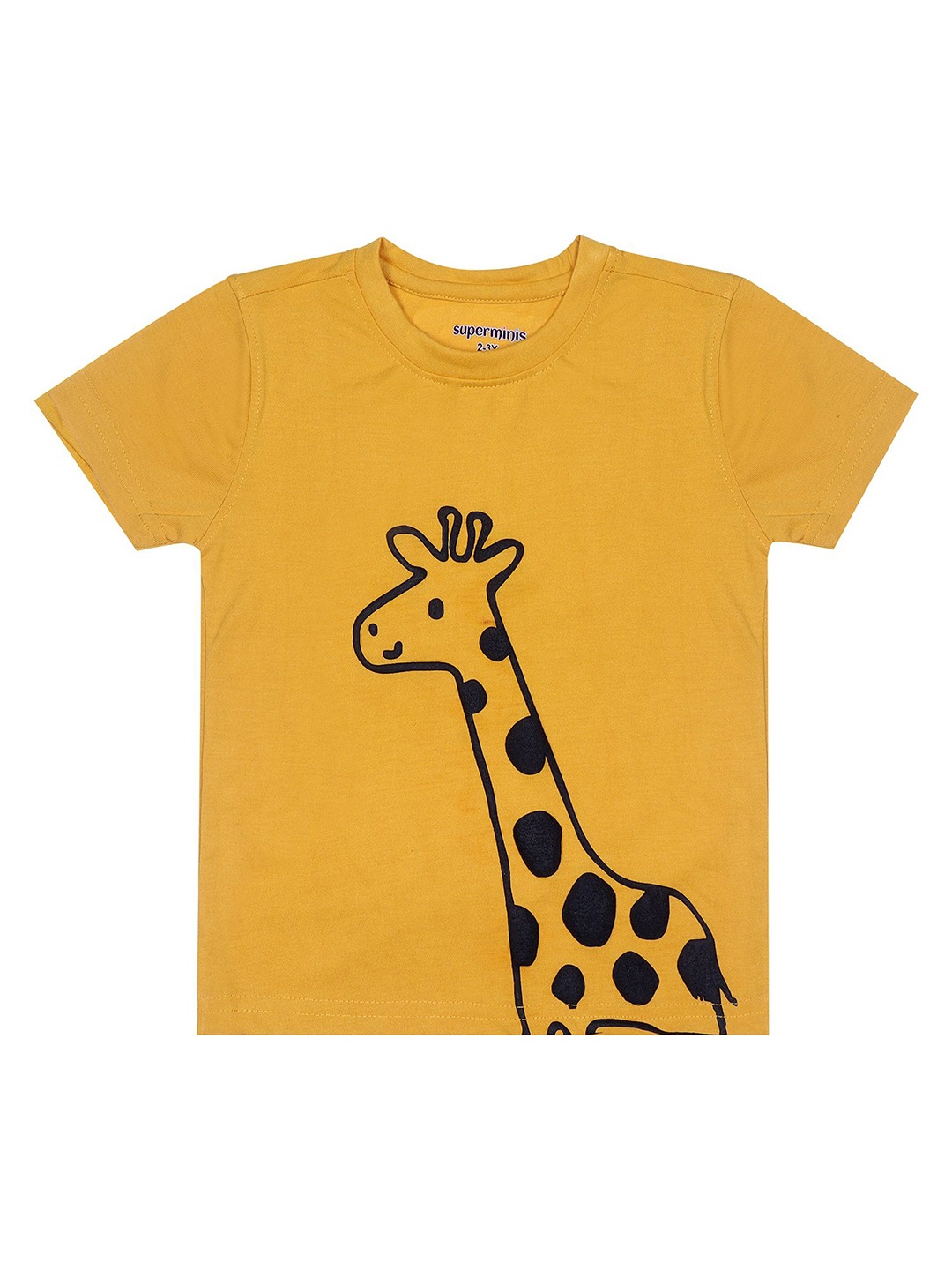 

Superminis Kids Typography Printed Applique T-shirt, Yellow
