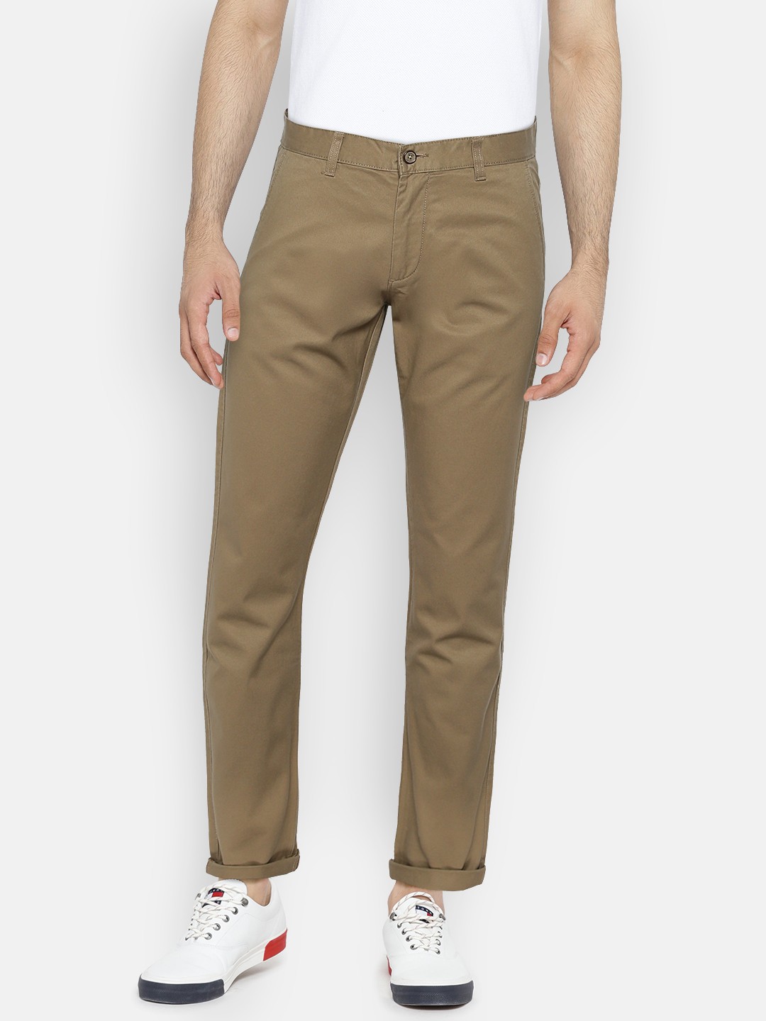

Arrow Sport Men Brown Chrysler Slim Fit Self Design Regular Trousers