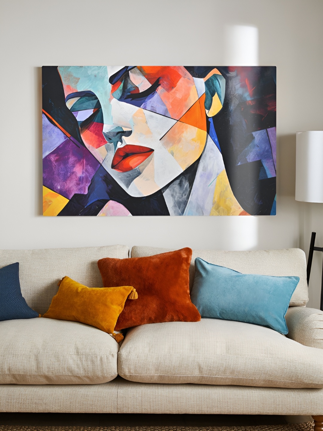 

EverHOME Red & Blue Wooden Wall Painting