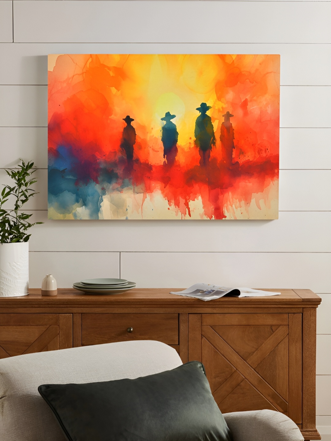 

EverHOME Red & Yellow Wooden Wall Art